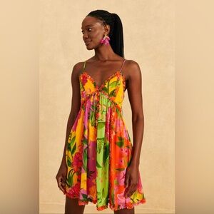 Farm Rio Mixed Romantics Garden Mini Dress NWT